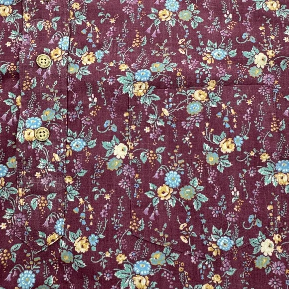 Reyn Spooner Shirt Mens Small Red Floral Hawaiian Popover Button Down Aloha - Picture 4 of 9